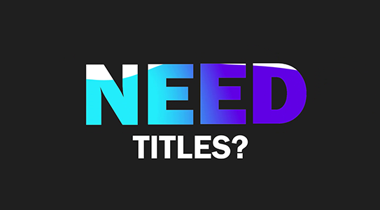 Title animations